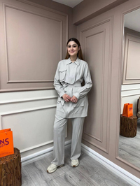 Hilay HLY0125Y101.010 Gri Aleksa Pantolonlu Takım