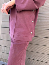 Hilay HLY0125Y101.012 Mürdüm New Stone Pantolonlu Takım