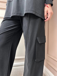 Hilay HLY0125Y101.014 Siyah Nora Pantolonlu Takım