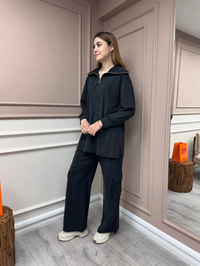 Hilay HLY0125Y101.014 Siyah Nora Pantolonlu Takım