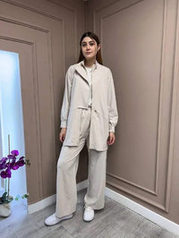 Hilay HLY0125Y101.017 Bej Gale Pantolonlu Takım