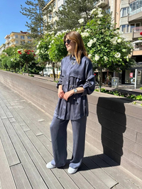 Hilay HLY0125Y101.023 Lacivert Alvin Pantolonlu Takım