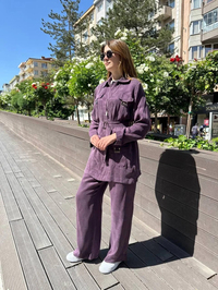 Hilay HLY0125Y101.024 Mürdüm Irıs Pantolonlu Takım