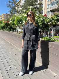 Hilay HLY0125Y101.024 Siyah Irıs Pantolonlu Takım