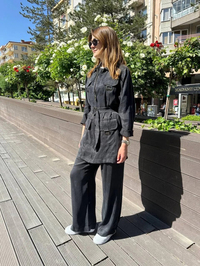 Hilay HLY0125Y101.024 Siyah Irıs Pantolonlu Takım