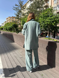Hilay HLY0125Y101.028 Zümrüt Misa Pantolonlu İkili Takım