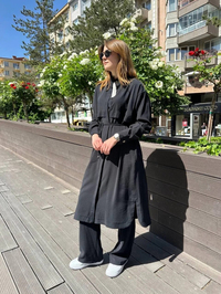 Hilay HLY0125Y101.032 Siyah Casandra Pantolonlu Takım