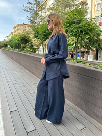 Hilay HLY0125Y101.036 Lacivert Lole Pantolonlu Takım