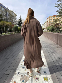 Hilay HLY0125Y104.001 Kahverengi Belis Tunik
