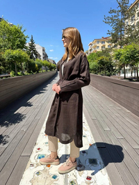 Hilay HLY0125Y104.003 Kahve Gloria Tunik