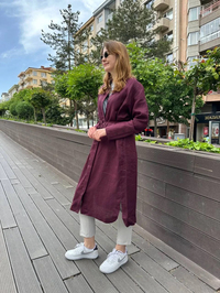Hilay HLY0125Y104.003 Mürdüm Gloria Tunik