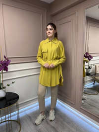 Hilay HLY0125Y108.001 Yağ Yeşili New Tera Gömlek