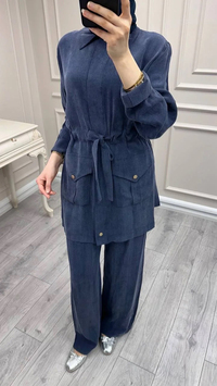 Hilay HLY0126K101.057 Lacivert Siena Beli Bağlamalı Cepli Takım