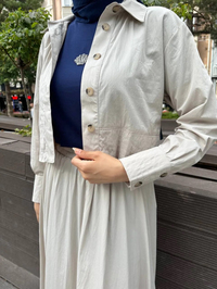 HNS 5210 Taş Midi Ceket Etekli Takım