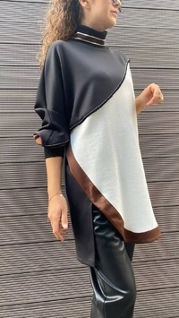 Hukka Design 040020 Taba Yırtmaç Detay Sweat