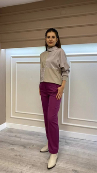 Hukka Design 050007 Fuşya Klasik Kumaş Pantalon
