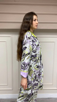 Hukka Design 12R023 Desenli Şapkalı Kimono