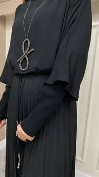 Hukka Desing 020004 Siyah Pilise Etekli Elbise