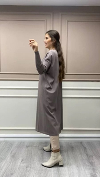 İnvee 5539 Vizon Düğmeli Hırka