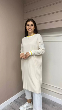 İnvee 5736 Vanilya Triko Tunik