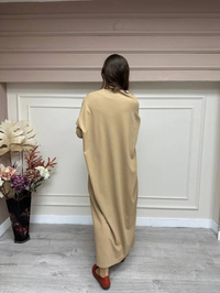 İnvee 5747 Camel Triko Elbise