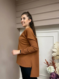 İnvee 5879 Tarçın Önü Kısa Arkası Uzun Triko