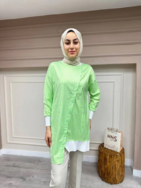 İnvee 6122 Benetton Asimetrik Kesim Gömlek