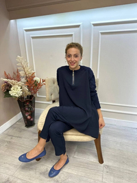İnvee 6143 Lacivert Triko Tunik