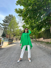 İnvee 6143 Yeşil Triko Tunik