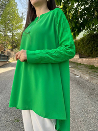 İnvee 6143 Yeşil Triko Tunik