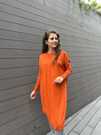 İnvee 6166 Oranj Uzun Triko