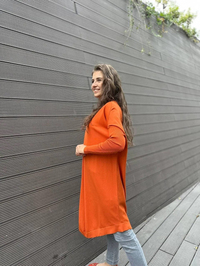 İnvee 6166 Oranj Uzun Triko