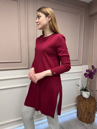 İnvee 6222 Bordo Triko Tunik
