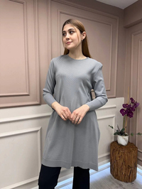 İnvee 6222 Gri Triko Tunik
