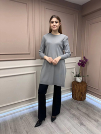 İnvee 6222 Gri Triko Tunik