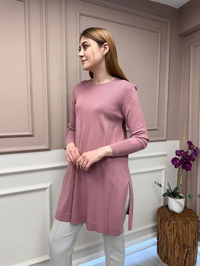 İnvee 6222 Gül Kurusu Triko Tunik