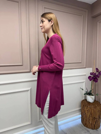 İnvee 6222 Vişne Triko Tunik