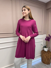 İnvee 6222 Vişne Triko Tunik