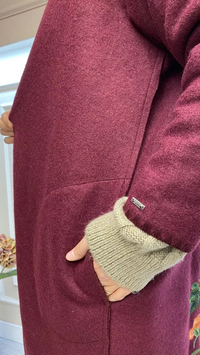 İnvee 6224 Bordo Arkası Nakışlı Keçe Kap