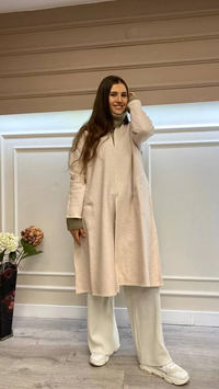 İnvee 6224 Vanilya Arkası Nakışlı Keçe Kap
