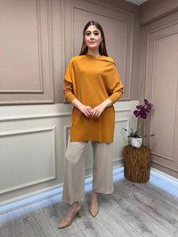 İnvee 6250 Hardal Triko Tunik