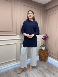 İnvee 6250 Lacivert Triko Tunik