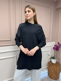 İnvee 6250 Siyah Triko Tunik
