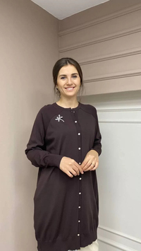 İnvee 6283 Acı Kahve Yusufçuk Hırka