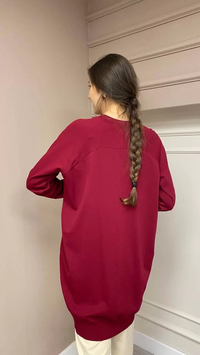 İnvee 6283 Bordo Yusufçuk Hırka