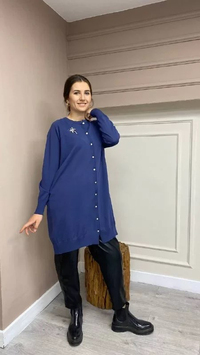 İnvee 6283 Lacivert Yusufçuk Hırka
