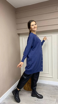İnvee 6283 Lacivert Yusufçuk Hırka