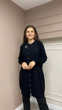 İnvee 6283 Siyah Yusufçuk Hırka