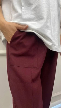 İnvee 6315 Bordo Havuç Pantolon
