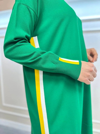 İnvee 6367 Benetton Yanı Renkli Şerit Detaylı Triko